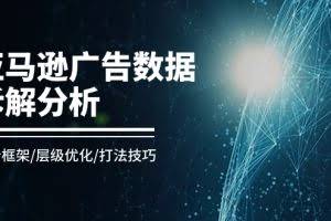(11004期)亚马逊-广告数据拆解分析,分析框架/层级优化/打法技巧(8节课)