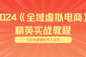(11484期)月入五位数 干就完了 适合小白的全域虚拟电商项目(无水印教程+交付手册)
