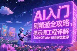 （15181期）AI入门到精通全攻略，提示词工程详解，StableDiffusion绘画实战教学