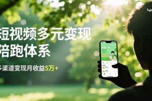 （16706期）短视频多元变现陪跑体系，带货运营+种草计划+广告分成，多渠道变现月收益5万+