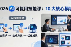 (17894期)2026AI可复用技能-4月新课:10大核心模块,手把手教你把AI用进工作、产出成果