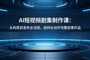 (18414期)AI短视频剧集制作课:从构思到发布全流程,结构化创作完整叙事作品