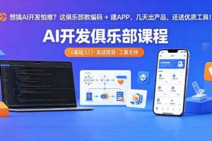 (18443期)想搞 AI 开发怕难?这俱乐部教编码 + 建 APP,几天出产品,还送优质工具【原创双语字幕】