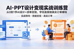 (18458期)AI·PPT设计变现实战训练营,从0到1学AI设计+派单变现,学完直接接真实订单赚钱